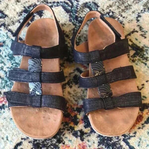 VIONIC Amber Adjustable Sandals Navy